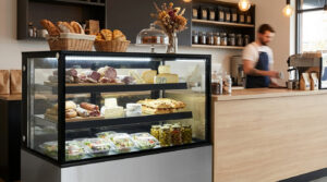 Polarman PLM-470S 60″ Square Glass Refrigerated Bakery Display Case with LED Lighting