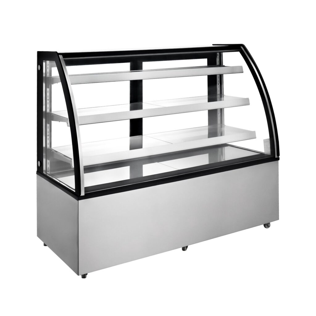 Polarman PLM-471A 60″ Curved Glass Refrigerated Bakery Display Case with LED Lighting