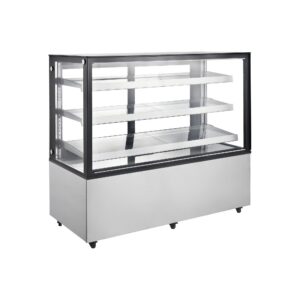 Polarman PLM-471S 60″ Square Glass Refrigerated Bakery Display Case with LED Lighting