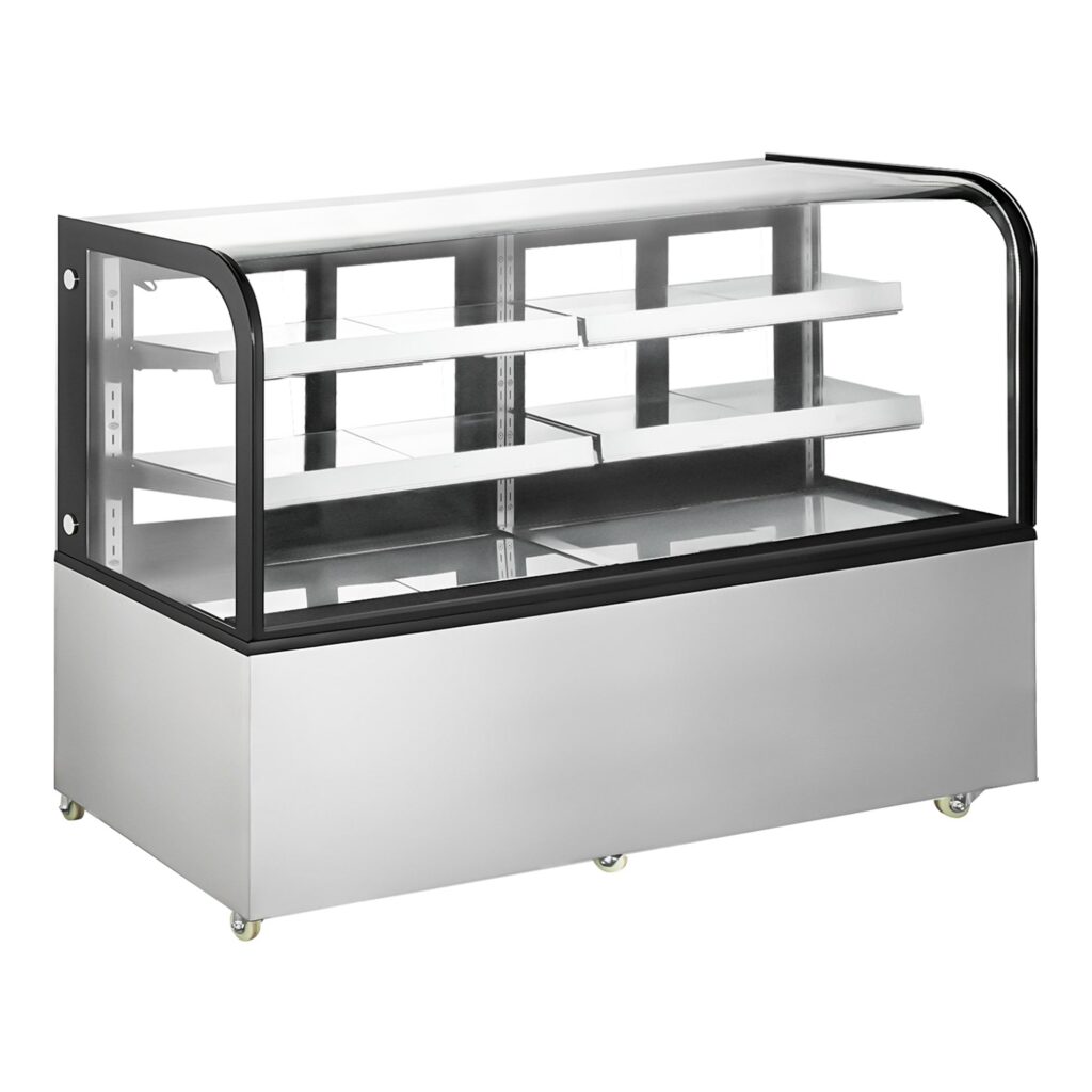 Polarman PLM-570A 72″ Curved Glass Refrigerated Bakery Display Case With LED Lights