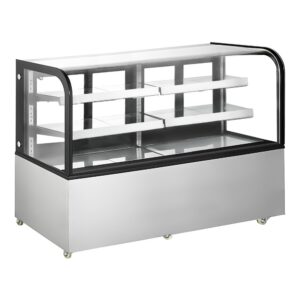 Polarman PLM-570A 72″ Curved Glass Refrigerated Bakery Display Case With LED Lights
