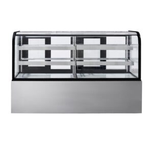 Polarman PLM-570A 72″ Curved Glass Refrigerated Bakery Display Case With LED Lights