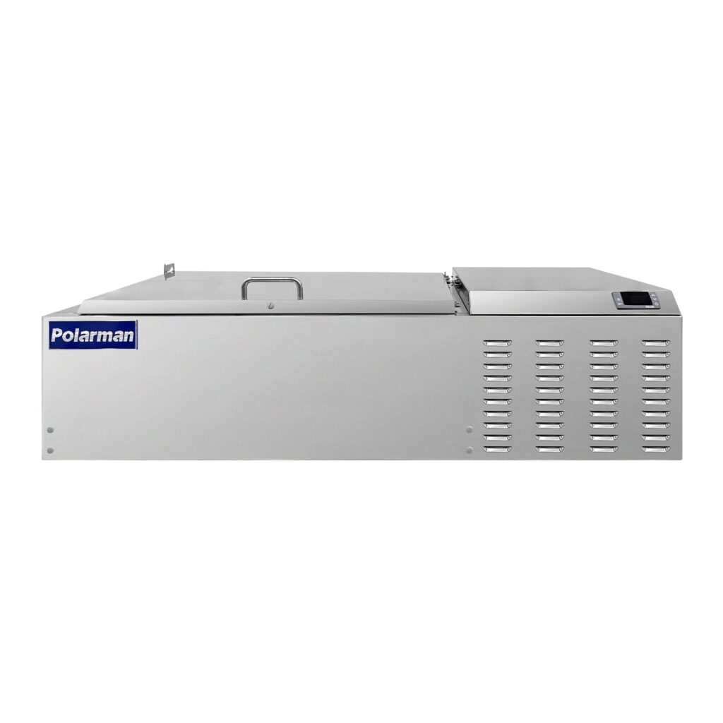 Polarman PLM-PD55 53″ Countertop Refrigerated Topping Rail, Stainless Steel,(10) 1/6 Size Pans