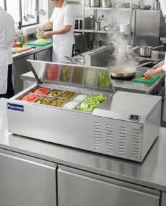 Polarman PLM-PD55 53″ Countertop Refrigerated Topping Rail, Stainless Steel,(10) 1/6 Size Pans