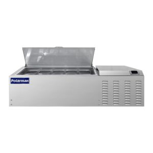 Polarman PLM-PD55 53″ Countertop Refrigerated Topping Rail, Stainless Steel,(10) 1/6 Size Pans