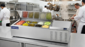 Polarman PLM-PD60 60″ Countertop Refrigerated Topping Rail, Stainless Steel , (12) 1/6 Size Pans