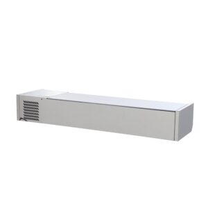 Polarman PLM-R1500L-2S 59″ Stainless Steel Countertop Refrigerated Sushi Display Case, (6) 1/3 Size Pans