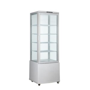 Polarman PLM-R215L-3 22″ 4-Sided White Glass Refrigerated Display Case