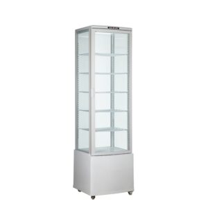 Polarman PLM-R280L-3 22″ 4-Sided White Glass Refrigerated Display Case