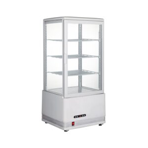 Polarman PLM-R78L-3 18″ Countertop 4-Sided White Glass Refrigerated Display Case