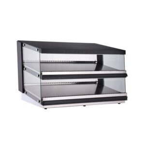 Polarman PLM-W121D-M 44″ Slanted 2-Shelf Countertop Heated Display Merchandiser