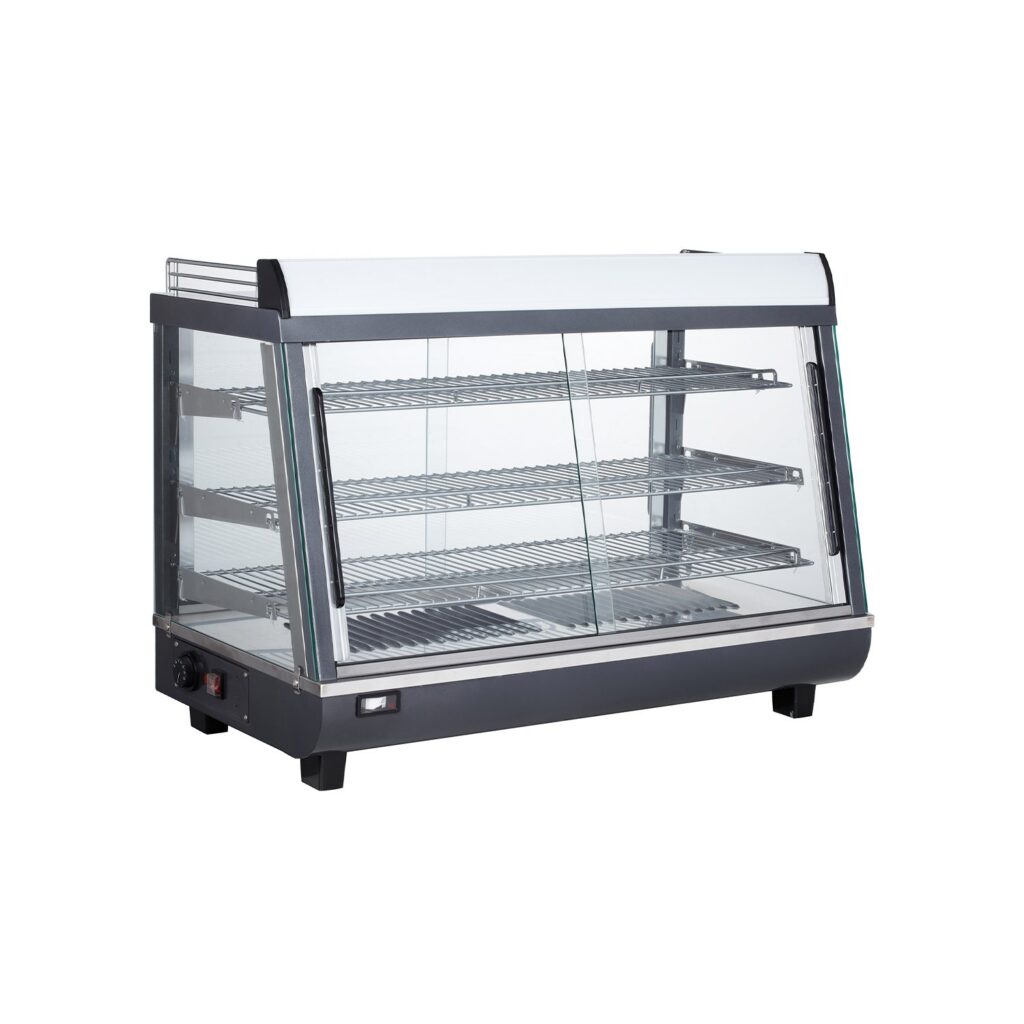 Polarman PLM-W136L 36″ 3 Shelf Countertop Heated Display Case with Sliding Doors