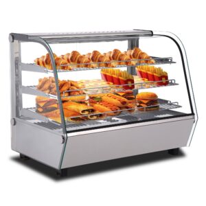 Polarman PLM-W160L 34″ 3 Shelf Countertop Heated Display Case with Sliding Doors