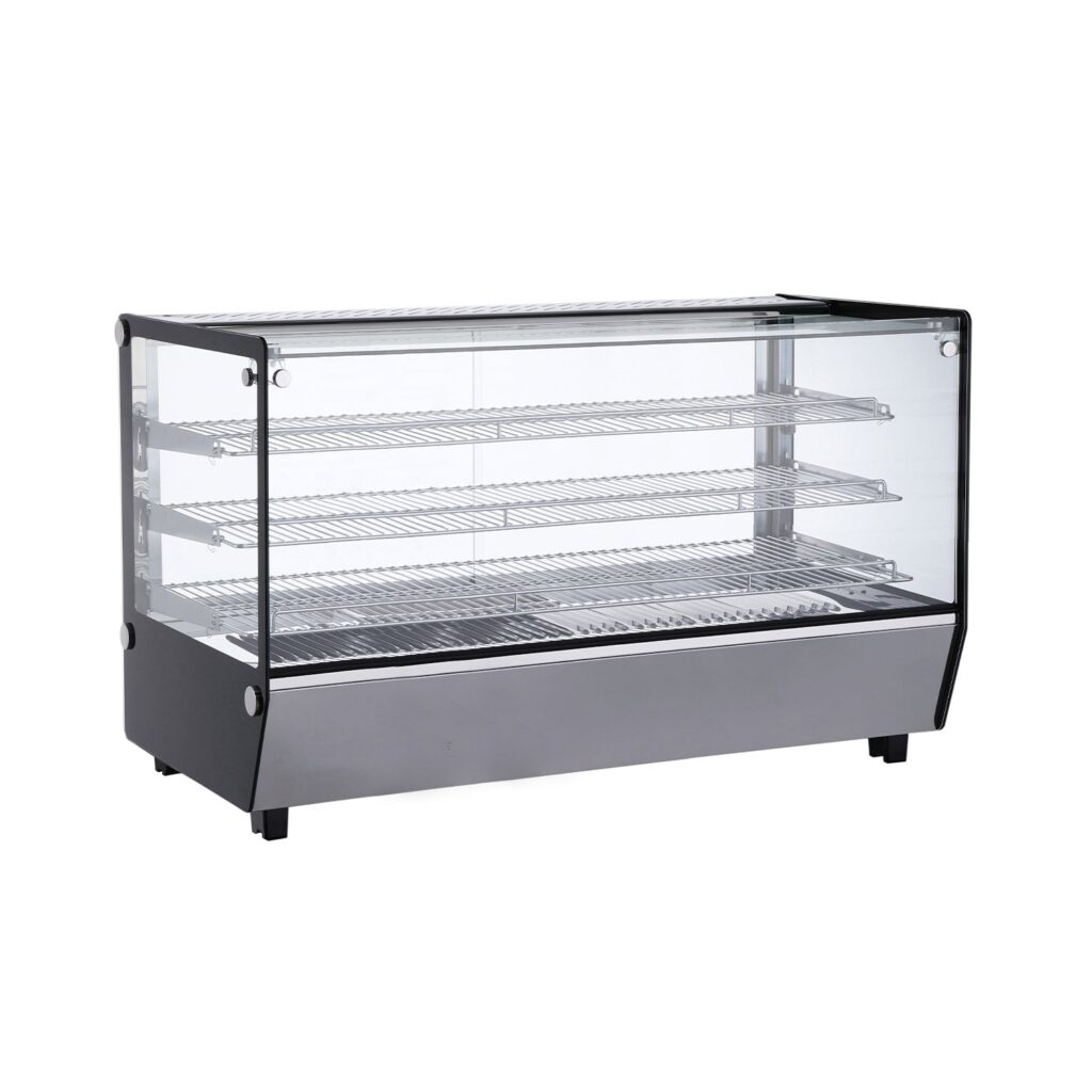 Polarman PLM-R202L-5 48″ 3 Shelf Countertop Heated Display Case with Sliding Doors