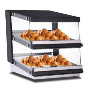 Polarman PLM-W65D-M 24″ Slanted 2-Shelf Countertop Heated Display Merchandiser