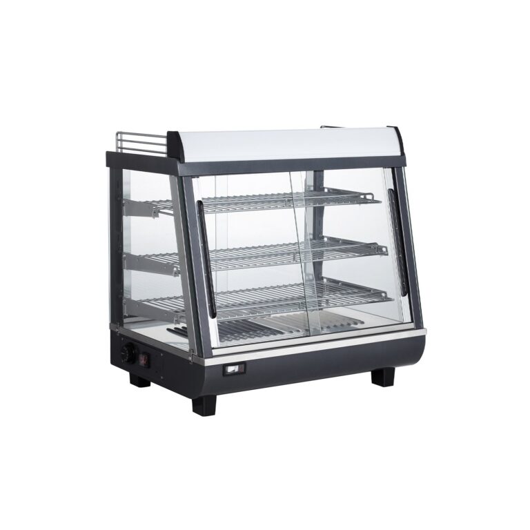 Polarman RTR-96L 27″ 3 Shelf Countertop Heated Display Case with Sliding Doors