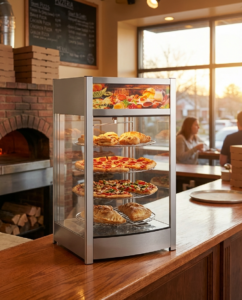Polarman PLM-W97L-2(SR) 18″ Self-Service Pizza Warmer with 4-Shelf Rotating Rack