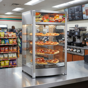 Polarman PLM-W97L-2(SR) 18″ Self-Service Pizza Warmer with 4-Shelf Rotating Rack