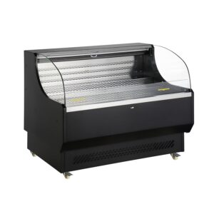 Polarman PLM-R370L 51 7/10″ Black Horizontal Refrigerated Air Curtain Merchandiser