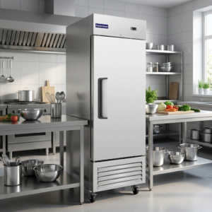 Polarman PLM-27RS 26 3/4″ Reach-In Refrigerator with Single Solid Door, Bottom Mount, Stainless Steel, 23 cu. ft.
