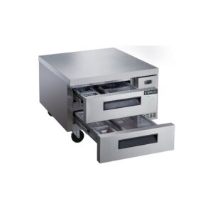 Dukers DCB36-D2 36″ Refrigerated Chef Base with 2 Drawers, All Stainless Steel