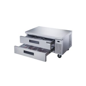 Dukers DCB48-D2 48″ Refrigerated Chef Base with 2 Drawers, All Stainless Steel