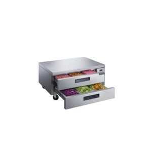 Dukers DCB48-D2 48″ Refrigerated Chef Base with 2 Drawers, All Stainless Steel