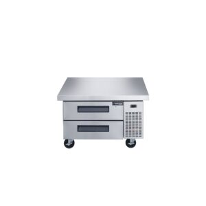 Dukers DCB52-60-D2 60″ Refrigerated Chef Base with 2 Drawers, All Stainless Steel