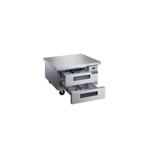 Dukers DCB52-60-D2 60″ Refrigerated Chef Base with 2 Drawers, All Stainless Steel