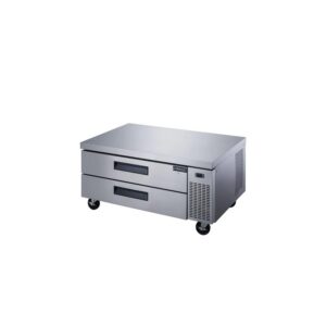Dukers DCB52-D2 52″ Refrigerated Chef Base with 2 Drawers, All Stainless Steel