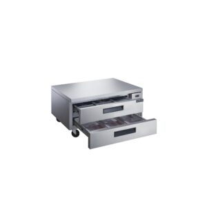 Dukers DCB52-D2 52″ Refrigerated Chef Base with 2 Drawers, All Stainless Steel