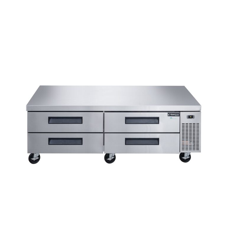 Dukers DCB72-D4 72″ Refrigerated Chef Base with 4 Drawers, All Stainless Steel