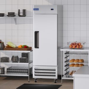 [Clearance] Polarman PLM-27FS 26 3/4″ Reach-In Freezer with Single Solid Door, Bottom Mount, Stainless Steel, 23 cu. ft.