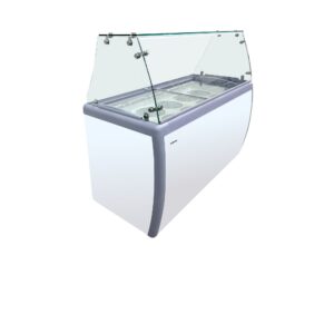 Polarman PLM-S460FGS 60″ Ice Cream Dipping Cabinet with Flat Sneeze Guard