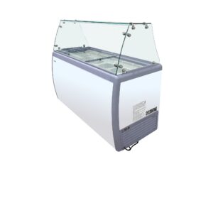 Polarman PLM-S460FGS 60″ Ice Cream Dipping Cabinet with Flat Sneeze Guard