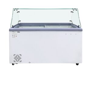Polarman PLM-S460FGS 60″ Ice Cream Dipping Cabinet with Flat Sneeze Guard
