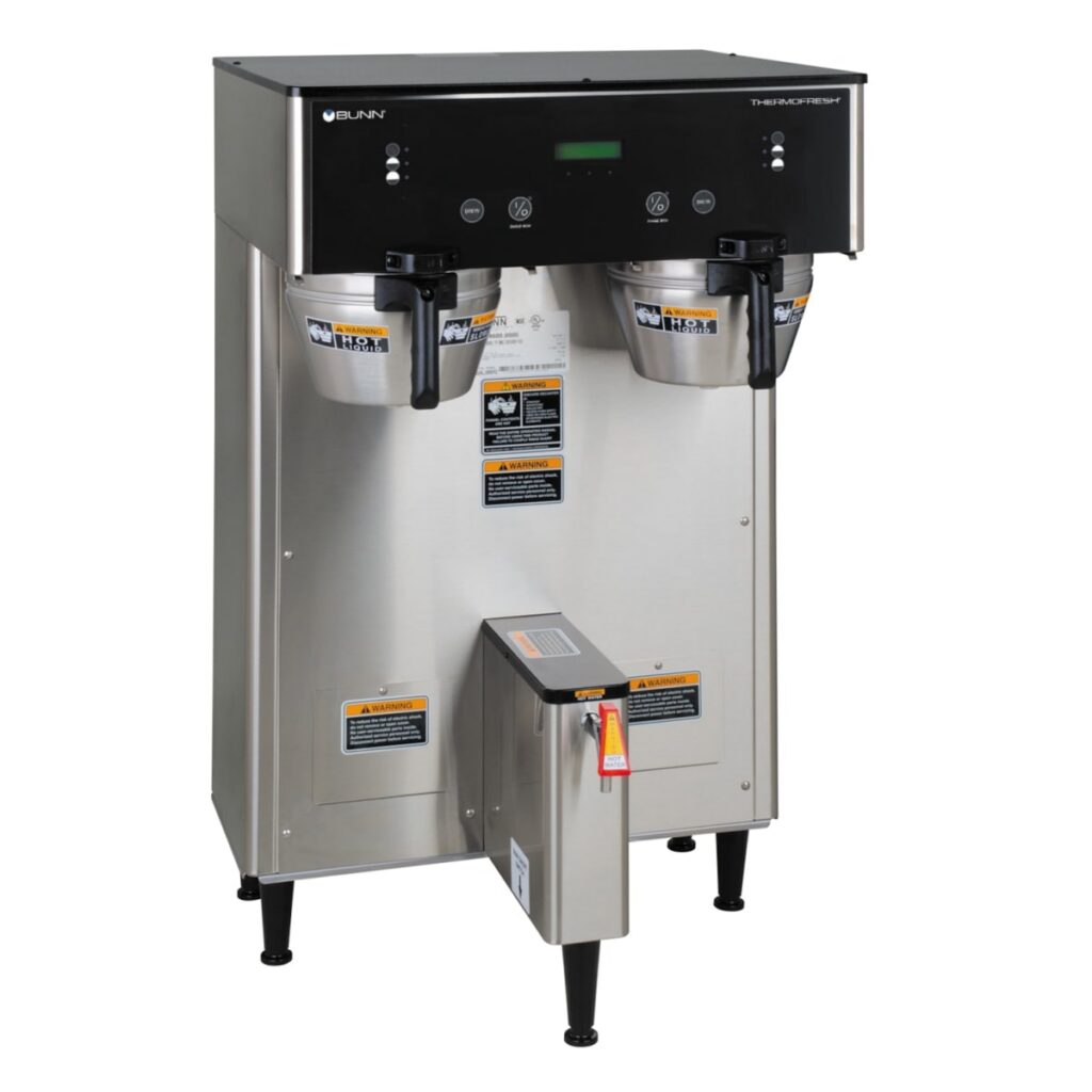 BUNN Dual TF ThermoFresh DBC Digital Coffee Brewer — 120/240V, Stainless Steel (Servers Sold Separately)