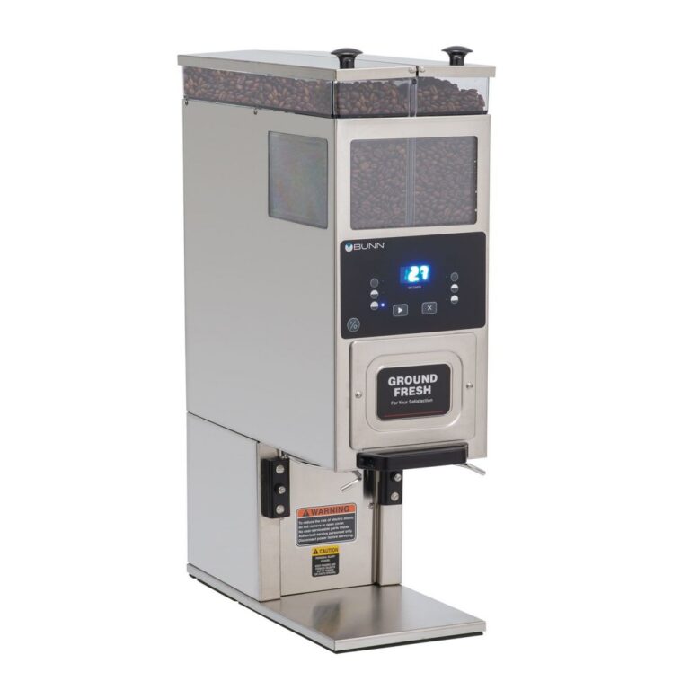 BUNN G9-2T DBC BrewWISE Double-Hopper Portion-Control Coffee Grinder — 120V, Stainless Steel