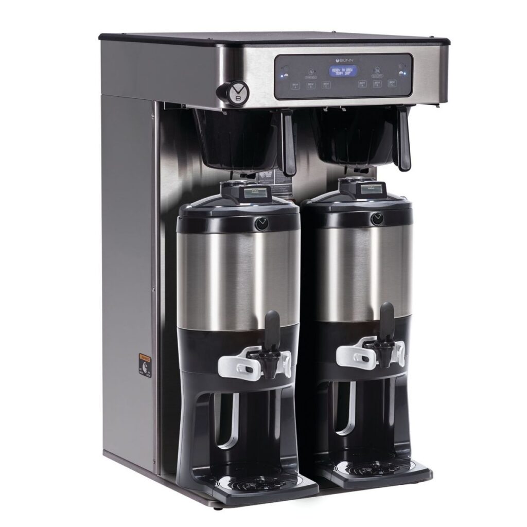 BUNN ICB Twin Tall Infusion Coffee Brewer — 120/240V, Stainless Steel (Servers Sold Separately)