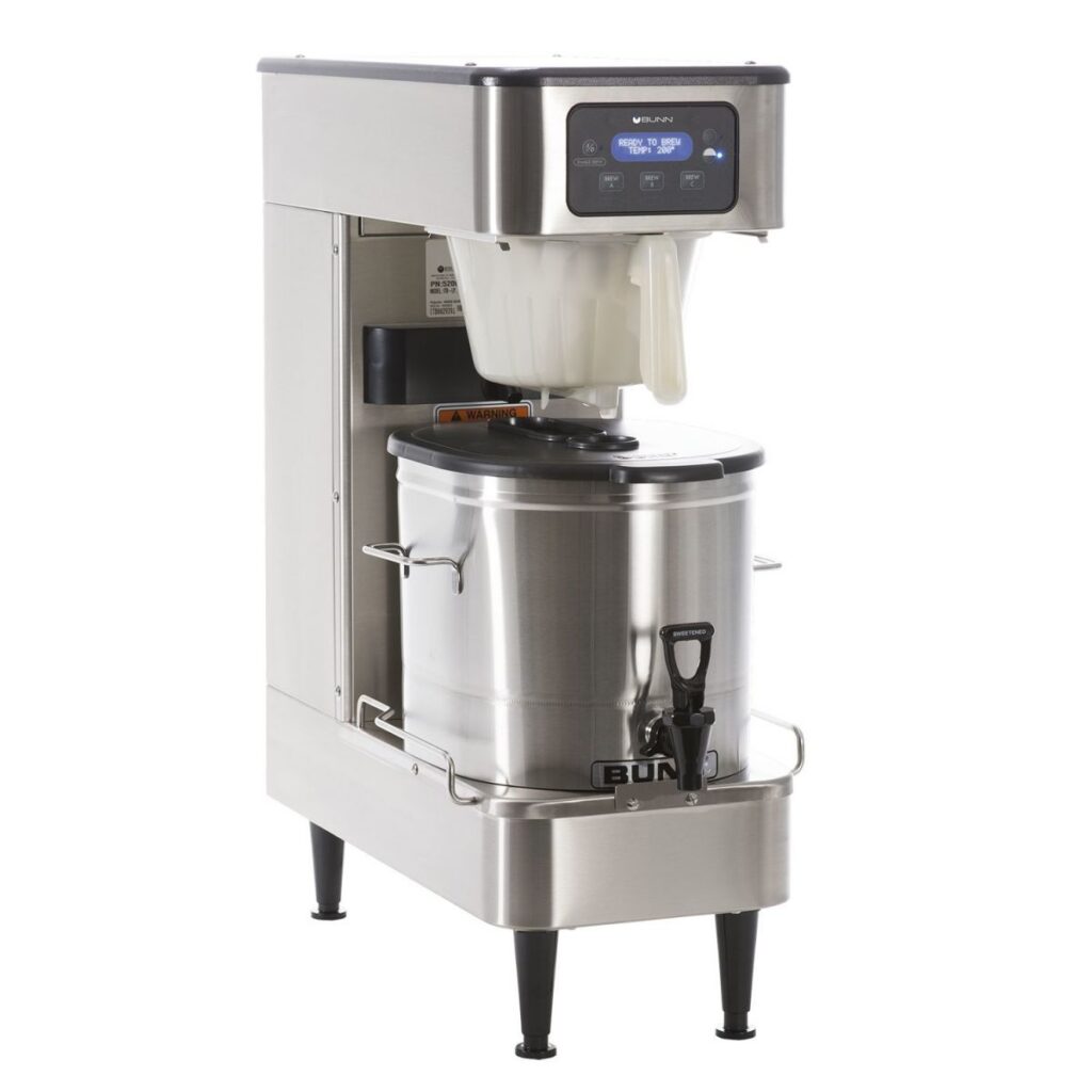 BUNN ITB-LP Low-Profile Infusion Tea Brewer — 120V, Stainless Steel (Dispenser Sold Separately)