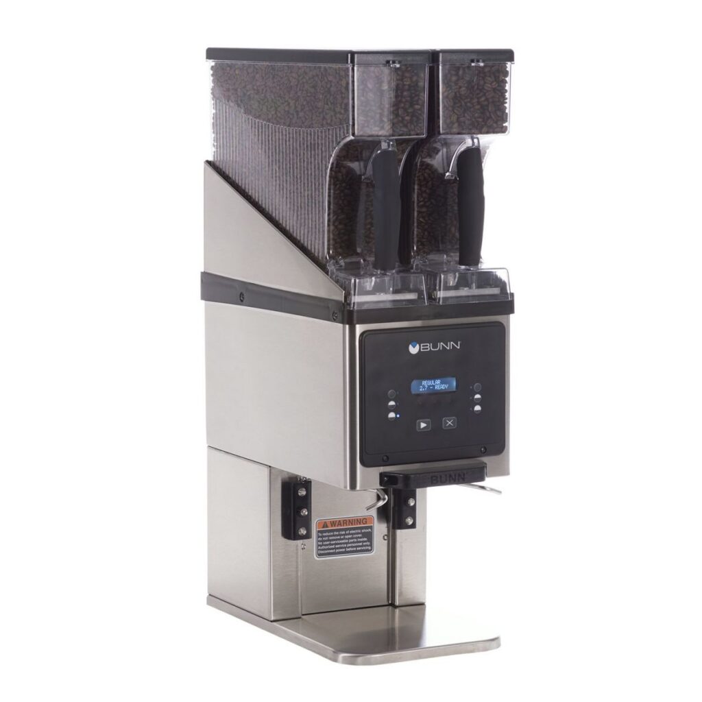 BUNN MHG BrewWISE Multi-Hopper Coffee Grinder, Dual 6 lb Removable Hoppers — 120V, Stainless Steel