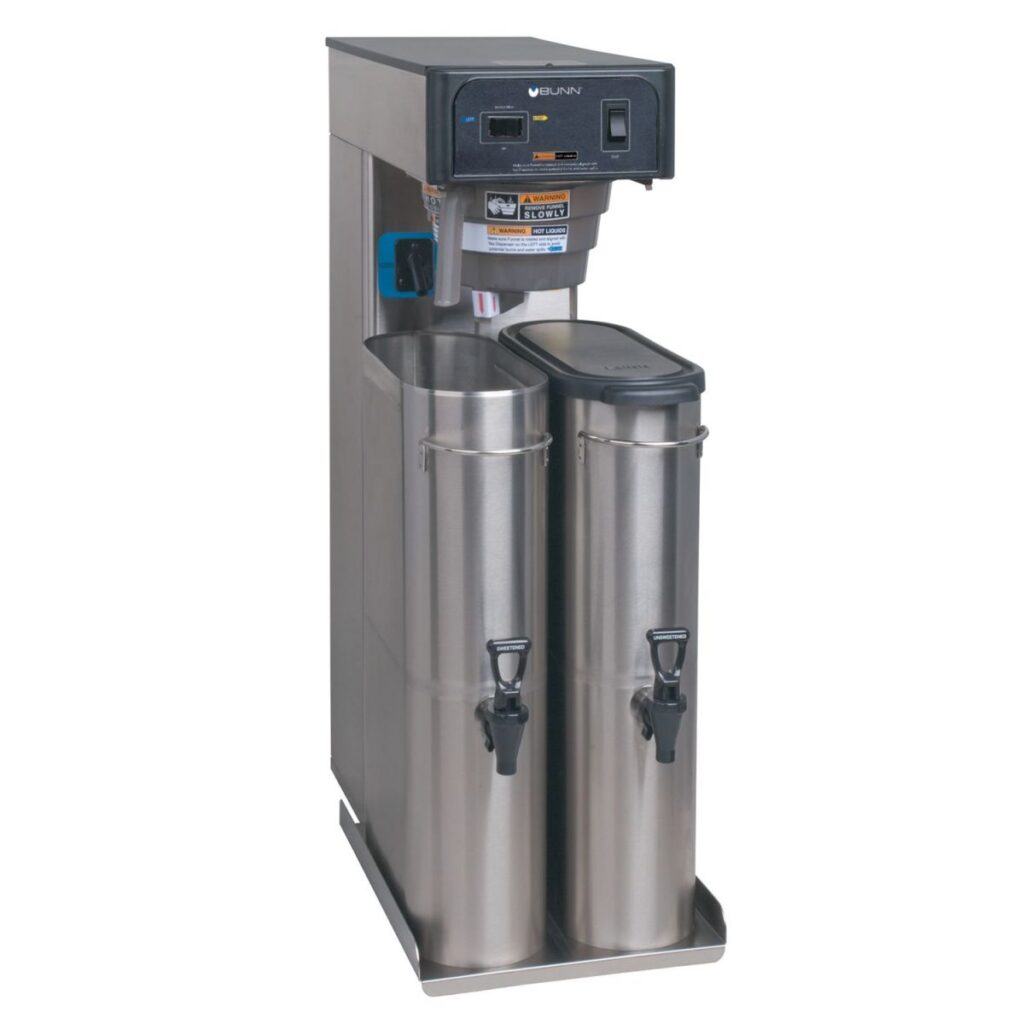 BUNN TB6 Twin Iced Tea Brewer — 120V, Stainless Steel (Dispensers Sold Separately)