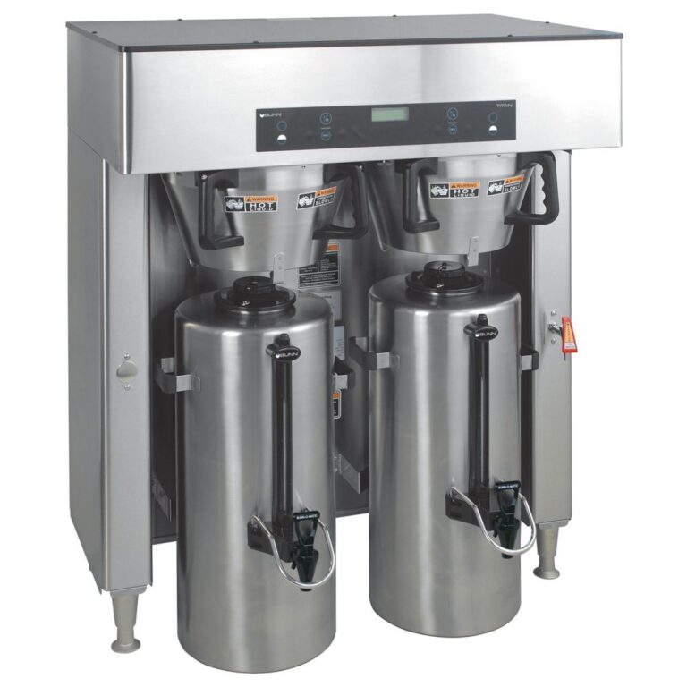 BUNN Titan Dual DBC High-Volume Digital Coffee Brewer — 120/208V, 3-Phase, Stainless Steel (Servers Sold Separately)