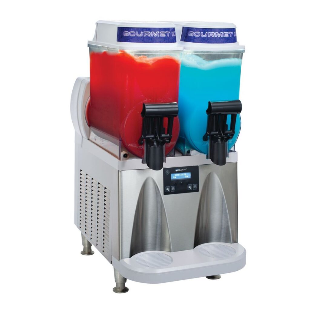 BUNN Ultra NX 2-Flavor Frozen Beverage Machine — 120V, White / Stainless Steel, Standard Handle